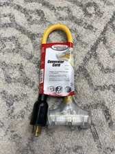 Coleman Cable, 2', 12/3 STW, Locking Cord Adapter