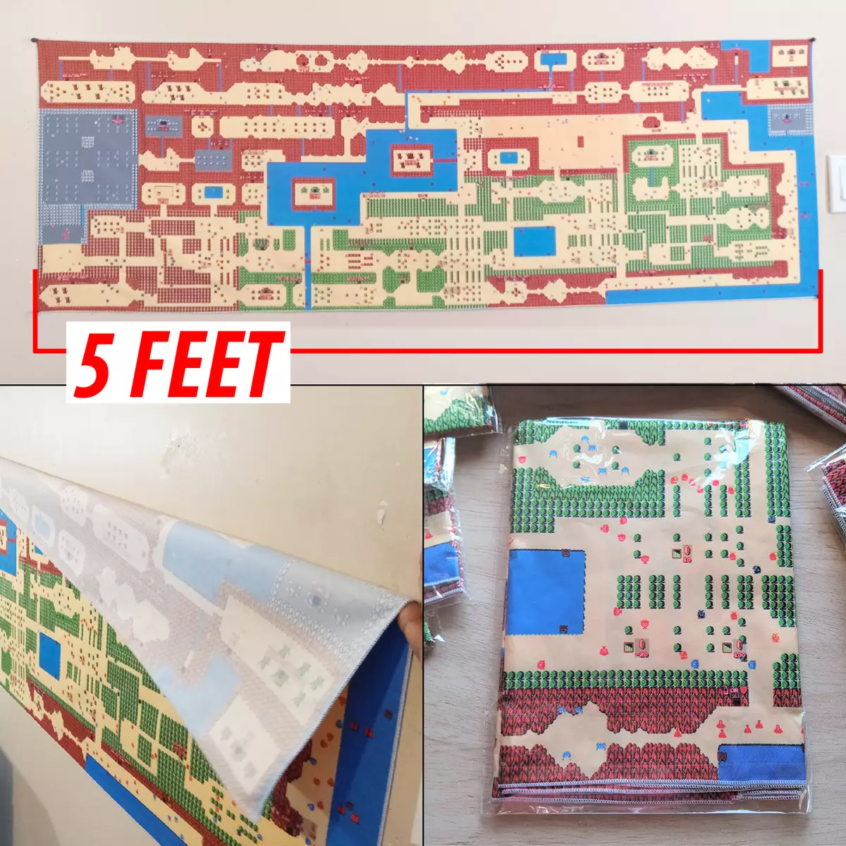 NES Legend of Zelda Overworld Map 