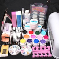 Pro 9w Lamp Dryer Uv Builder Gel Nail Art Top Coat Brush Pen Tools Kit Set Pro 9w Lamp Dryer Uv Builder Gel Nail Art Top Coat Brush Pen Tools Kit Set