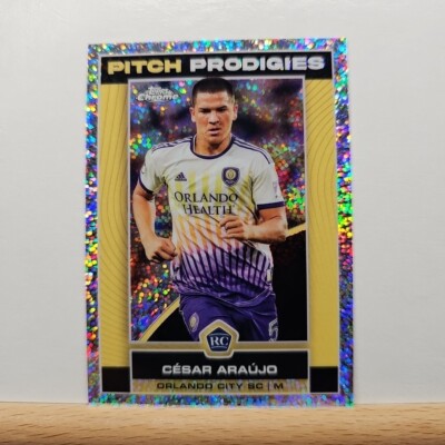 2023 Topps Chrome MLS Soccer Cesar Araujo Pitch Prodigies Speckle Refractor RC