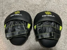 SANABUL Curved Boxing MMA Punch Mitts Pads Gloves Speed Work Training 