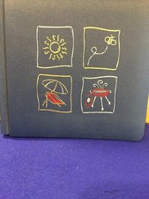 CREATIVE MEMORIES 7x7 NAVY BLUE ALBUM WITH SUMMER THEME