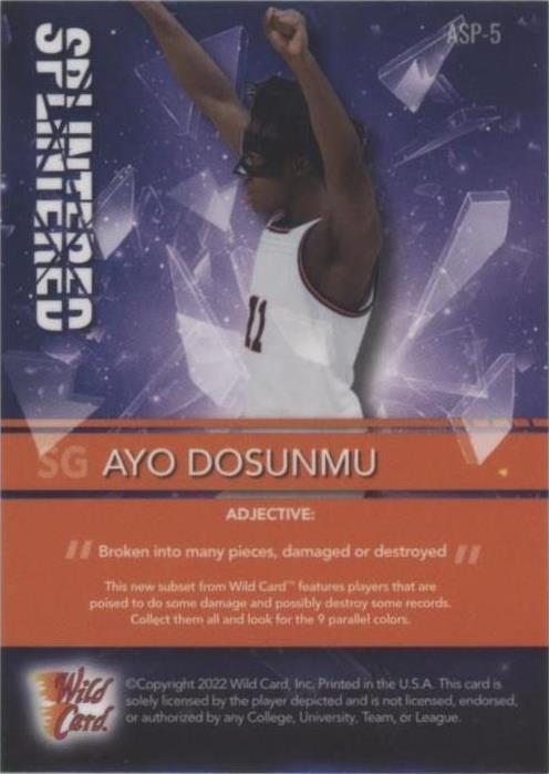 その他 ayo dosunwo sign card Ayo Dosunmu 2022 WILD CARD ALUMINATION ROOKIE CARD #ABC-7