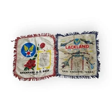 Vintage Military Air Force Pillow Case Fringe Sweetheart Poem