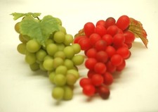 Realistic Mixed Grapes Faux Fruit Prop Artificial Kitchen Decor Lot of 2 c