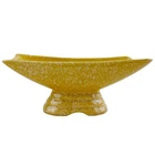 Vintage McCoy Pottery Planter Footed Mid Century MCM Yellow Mottled 924 USA 8"