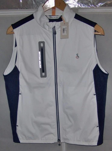 NEW $168 PETER MILLAR Zip Sweater Vest Jacket Shirt STREAMSONG GOLF RESORT Sz M