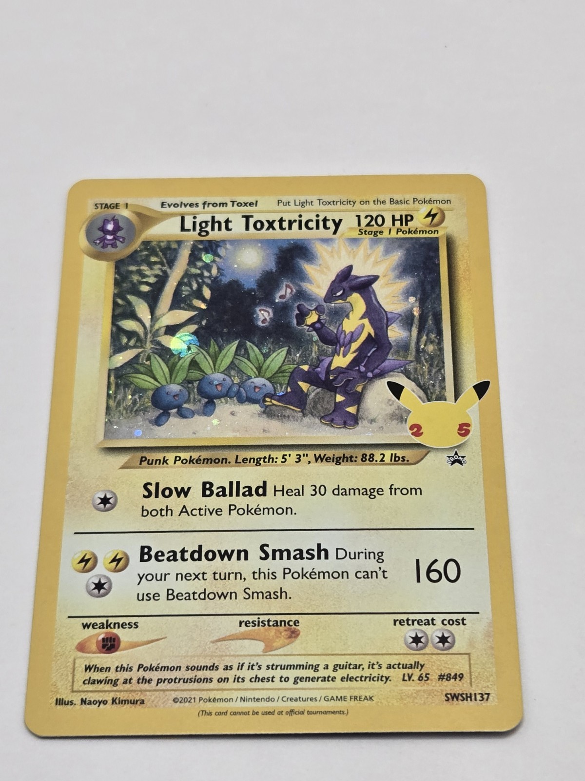 Pokemon Card Promo #SWSH137 - LIGHT TOXTRICITY (holo-foil) - NM/Mint