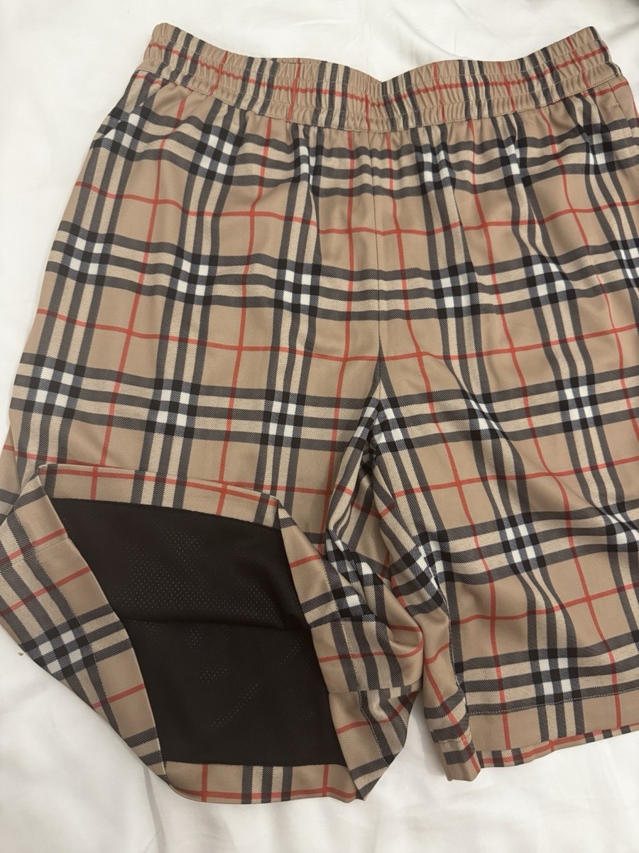 Burberry Vintage Check Print Relaxed Casual Men's Sz M Shorts