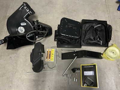 #ad #ad John Deere 54 in. Power Flow Twin Bagger for 100 Series Tractors INCOMPLETE $449.99