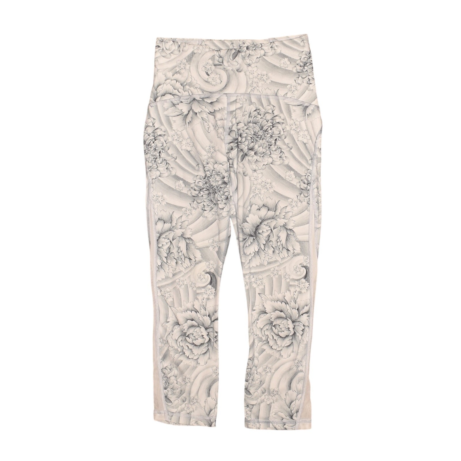 ALTRA LULULEMON $88 Train Time Crop 21" Spago Bianco Multi Bianco Taglia 4