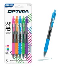 BAZIC 5 Color Optima Oil-Gel Ink Retractable Pen,Other Collectible Ballpoint