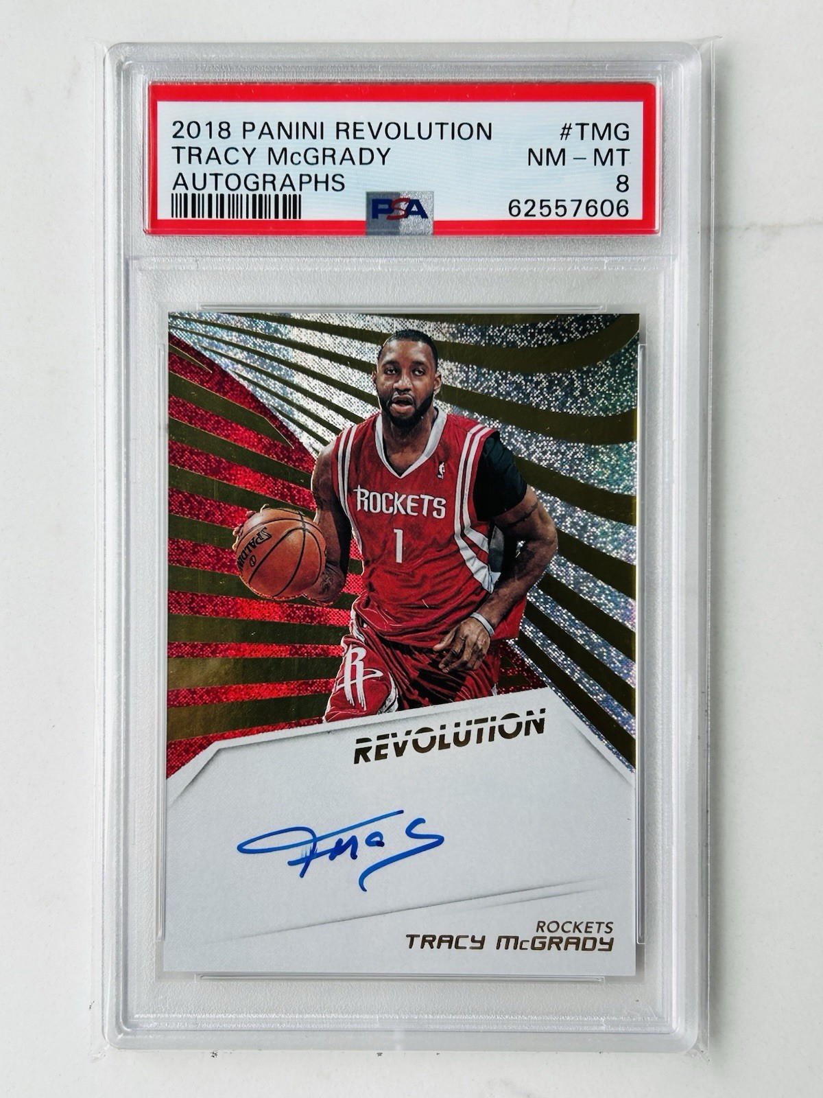 2018-19 Panini Revolution Tracy McGrady Auto PSA 8 Base Autographs 
