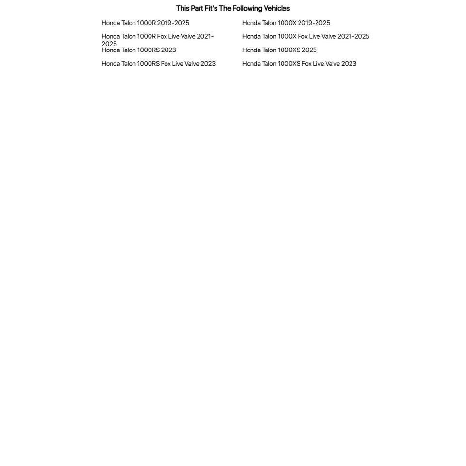 Tusk Zipperless Upper Door Kit For Honda Talon 1000XS 2023 Foto 3 de 4