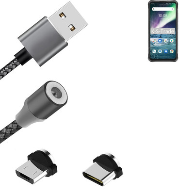 Daten-Lade-Kabel für UMIDIGI Bison GT mit USB-Typ C und Micro-USB-Adapter