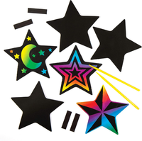 Bastelsets Mit SternföRmigen Kratzbild-Magneten FüR Kinder Zum Basteln Und Verzi