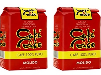 Cafe Rico Ground Coffee, 14 oz Medium/Dark Roast - From Puerto Rico - 2 PACK