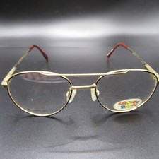 Vintage Looney Tunes Wile E. Coyote Eyeglass Frames Gold Full Rim 49-17 NOS 1994