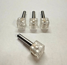 4 Dice Clear Glitter Interior Door Lock Knobs Pins For Car-truck-hot Rod-classic 4 Dice Clear Glitter Interior Door Lock Knobs Pins For Car-truck-hot Rod-classic