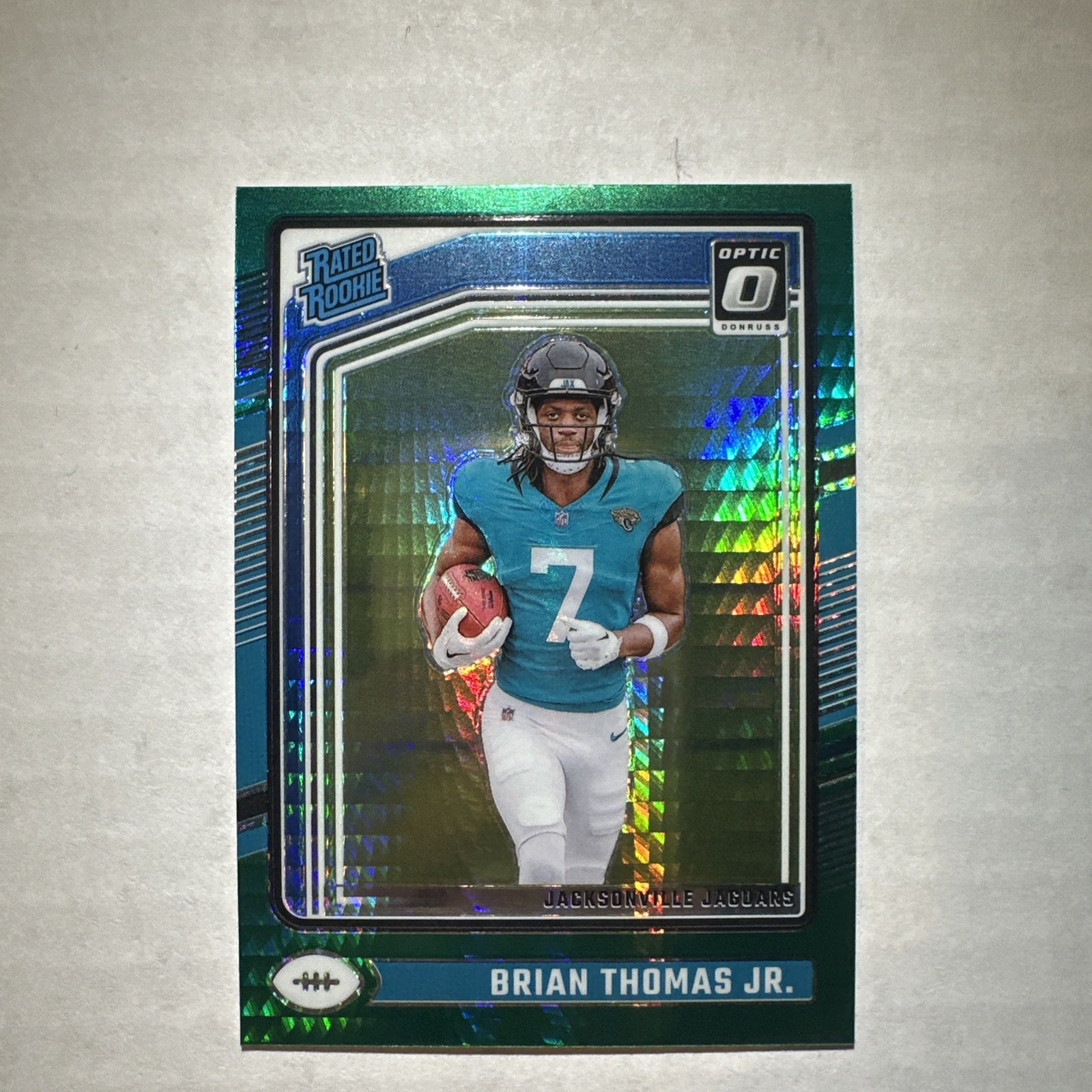 2024 Panini Donruss Optic Brian Thomas Jr. Green Hyper Rated Rookie #214 Jags RC
