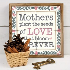 Mother's Day Forever Love Mom Wooden Sign Gift for Mom Farmhouse Home Decoration