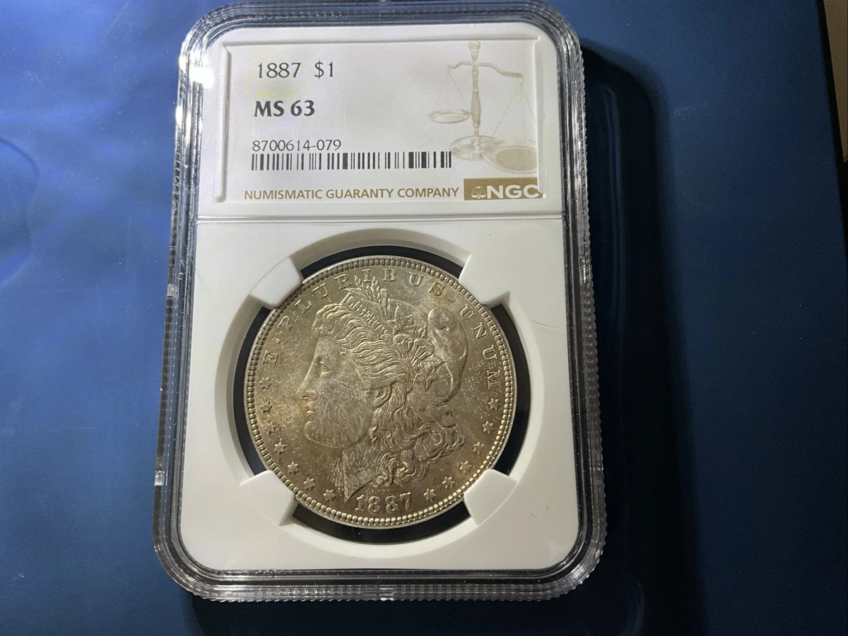NGC Grade MS 63 1887 Year Morgan US Dollars (1878-1921) for sale