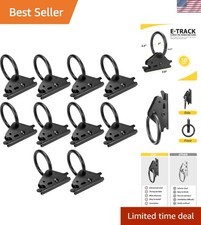 10-Pack Heavy Duty Steel E-Track O-Rings Tie-Down Anchors, for Trailers, Trucks