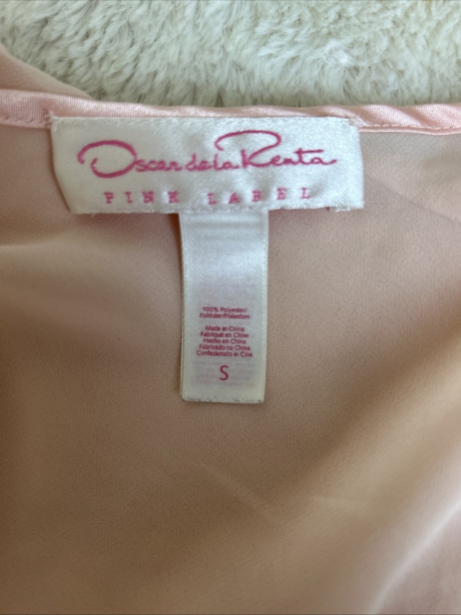 oscar de la renta pink label slip dress Oscar de la Renta Pink Label White with Floral Print Slip Dress