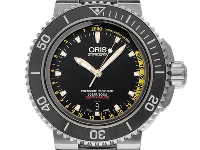 Oris Aquis Depth Gauge Ref.01 733 7675 4154-Set MB 2013 Full Set wie Neu Vintage
