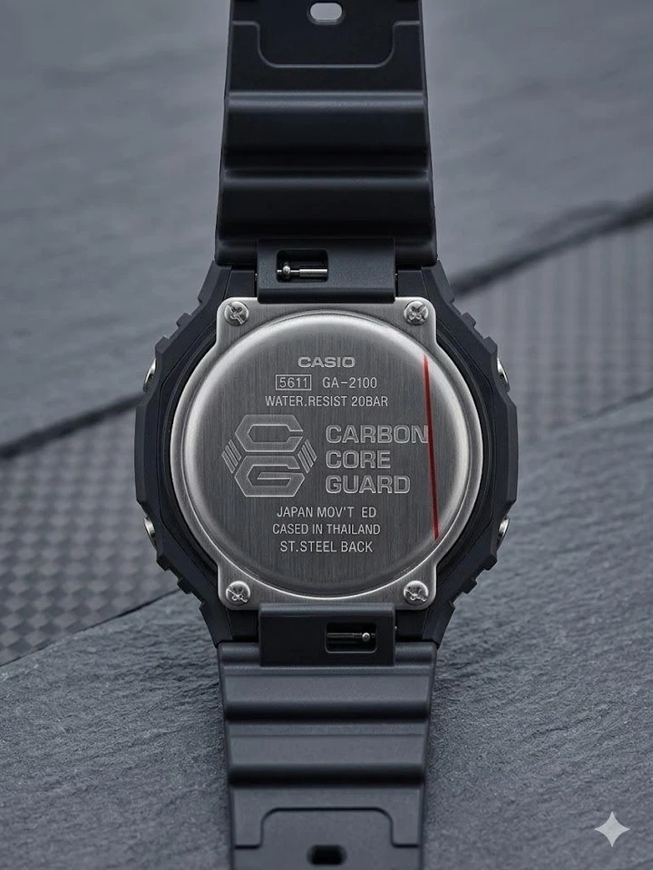 Casio G-SHOCK GA-2100 Analog/Digital Quarz schwarz 200m Carbon Core Box - Bild 4 von 4