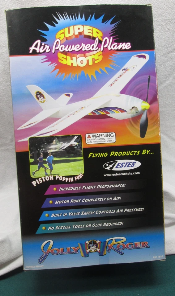 Vintage Estes Super Shots Air Powered Plane-# EST 1855 -Jolly Roger-NOS - Image 2 of 4