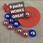 VINTAGE Bumper Shot/Rebound/Pinball Lot Pucks/Launcher Ideal Game Parts 1973