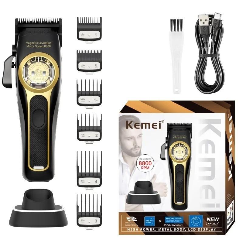 Tondeuse cheveux lévitation magnétique 8800 tr/min sans fil carbone