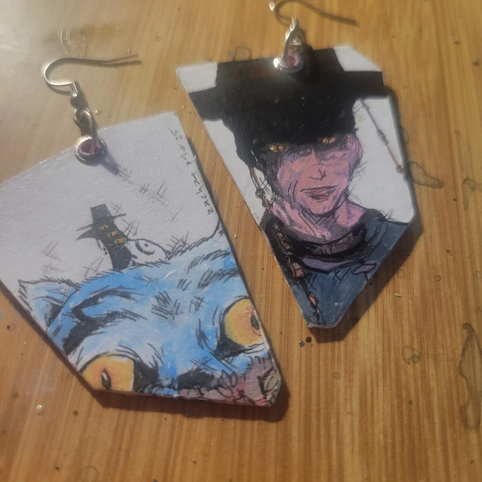 Pendientes hechos a mano de acero quirúrgico Huntrxx Jinu cazadores de demonios hechos a mano Foto 2 de 4