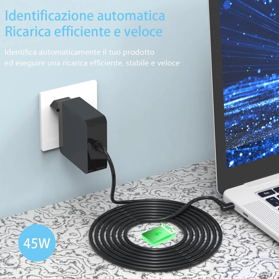 Caricabatterie 45W Alimentatore 19V Caricabatteria per ASUS Vivobook 14 15 S14 S - Immagine 4 di 4