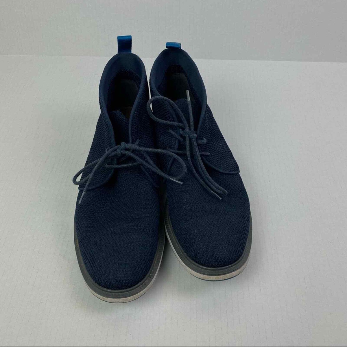 Swims Navy Motion Knit Chukka Boot Hi Top Sneakers SZ 10 | eBay display picture 2