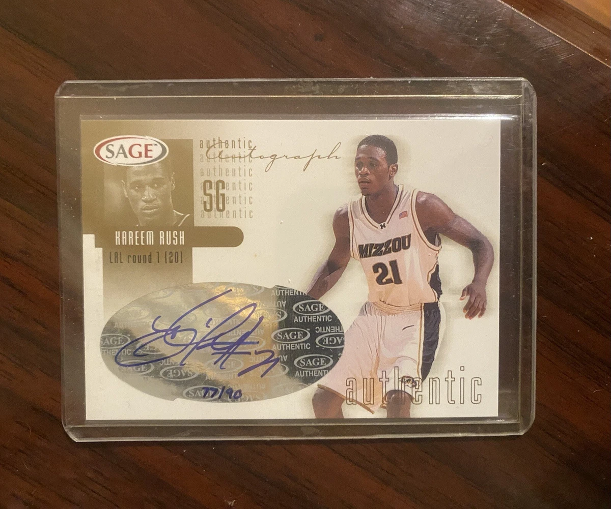Basketball Kareem Rush Autographed Sports Trading Cards 