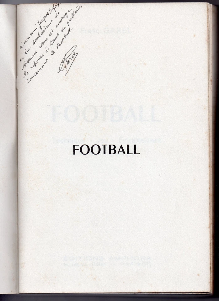 Fredo Garel Fútbol Técnica Juego Entrenamiento 1969Eo Guante Reno Deporte - Imagen 3 de 3