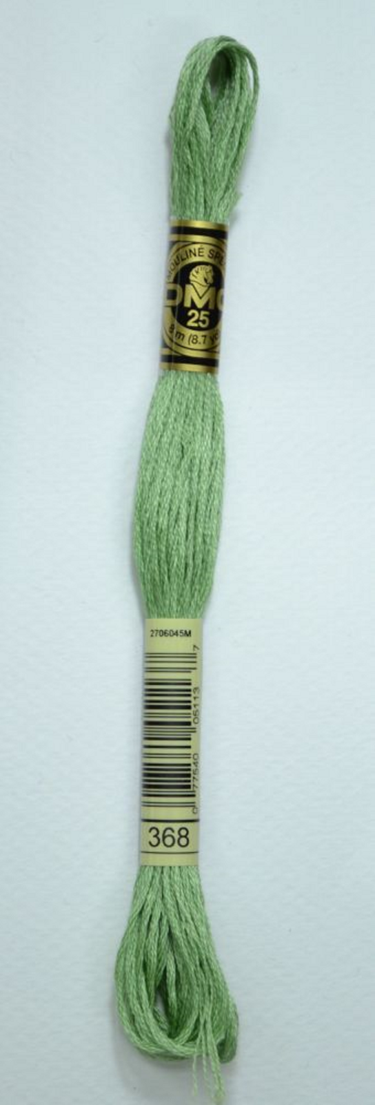 8 METER STRANDED COTTON CROSS STITCH THREAD DMC SHADE 368 Light Pistachio Green