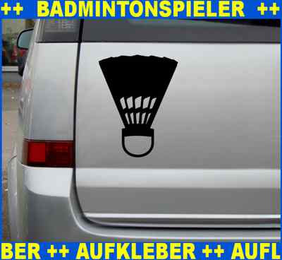 Samunshi Aufkleber Federball Autoaufkleber   25 Farben 7 Größen 