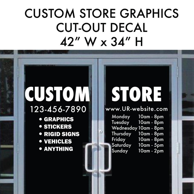 CUSTOM Large Business Custom Cutout Vinyl Decal Sticker 34x42 Large