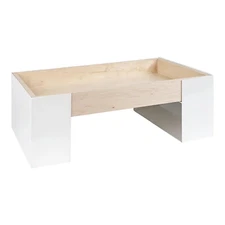 Cal-Mil Blonde 20X10X7.5" White Metal / Maple Wood Display Merchandiser