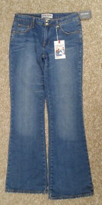 Bisou Bisou Bootcut Blue Denim Jeans w Pink Studded Pockets. Size 6. 30/32  NEW | eBay
