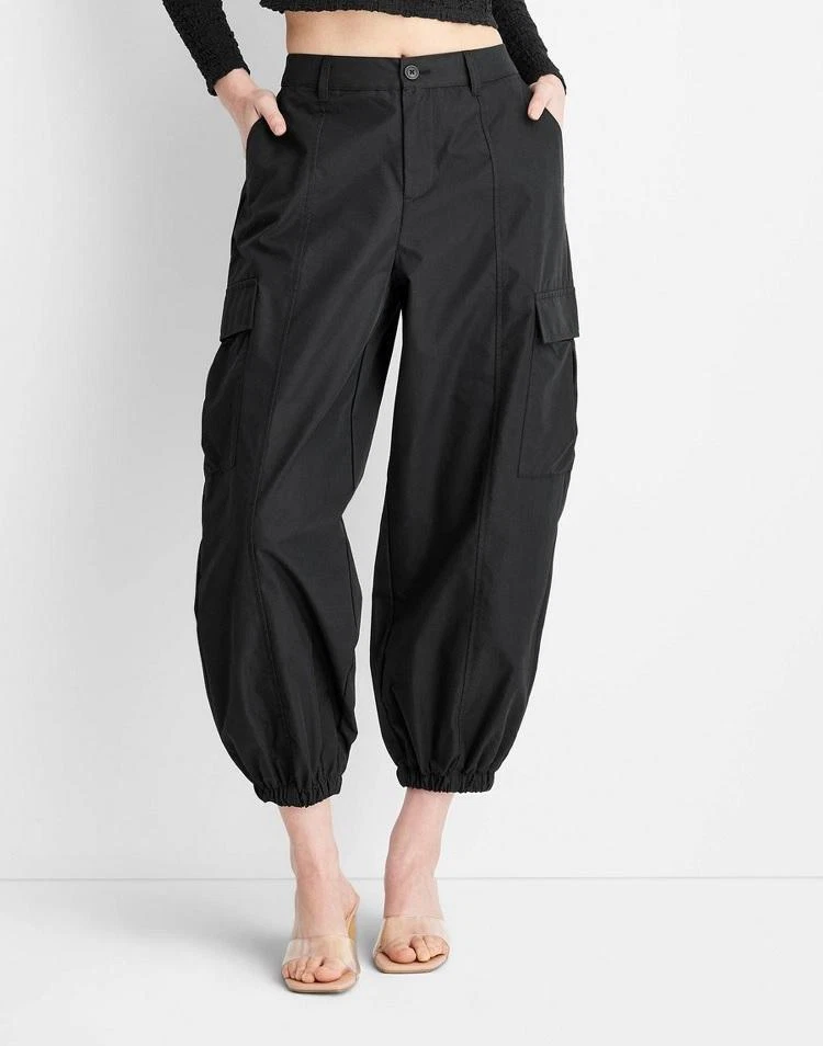 High rise hotsell black cargo pants