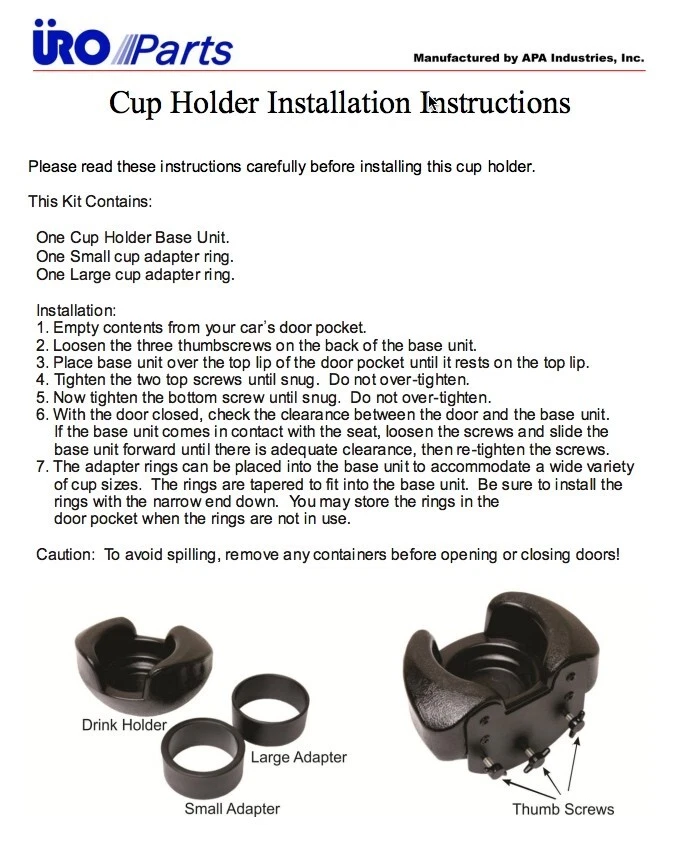 Portavasos panel puerta adicional con dos anillos para BMW negro fácil montaje Foto 2 de 4