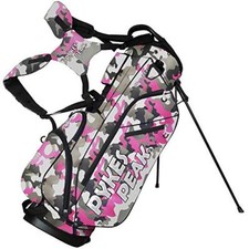 PYKES PEAK Support de sac de golf type Camouflage rose clair PP-01-SERIES / P...