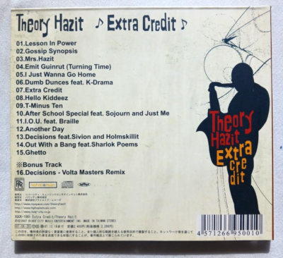 THEORY HAZIT - EXTRA CREDIT - CD - VG+ - 2007 - JAPAN PRESSING | eBay