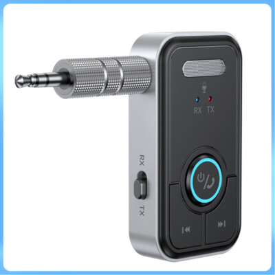 USB Wireless Bluetooth 5.3 Transmitter Receiver 3.5mm 2in1 Audio Adapter Aux Car