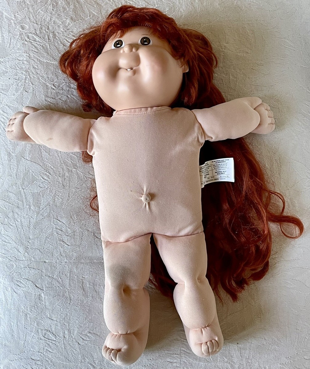 Vintage Cabbage Patch Girl Doll Cornsilk Red Hair Brown Eyes w/ Single Tooth