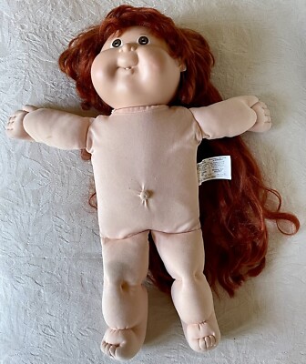 Vintage Cabbage Patch Girl Doll Cornsilk Red Hair Brown Eyes w/ Single  Tooth